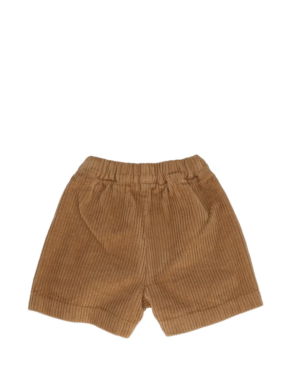 Il Gufo Ribfluwelen shorts met plooien Beige
