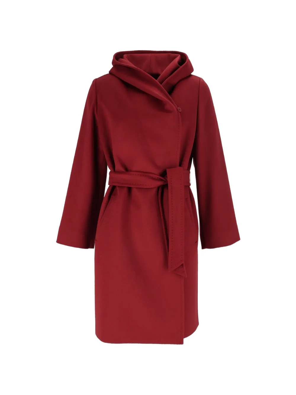 Max Mara Newmang hooded belted coat - Rosso