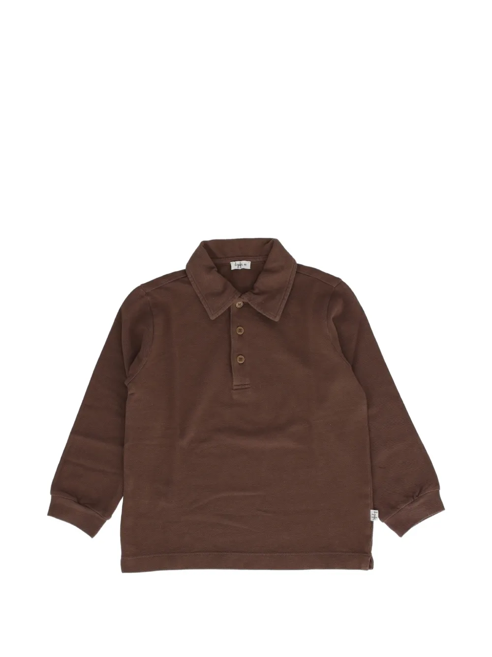 Il Gufo Poloshirt met lange mouwen Bruin