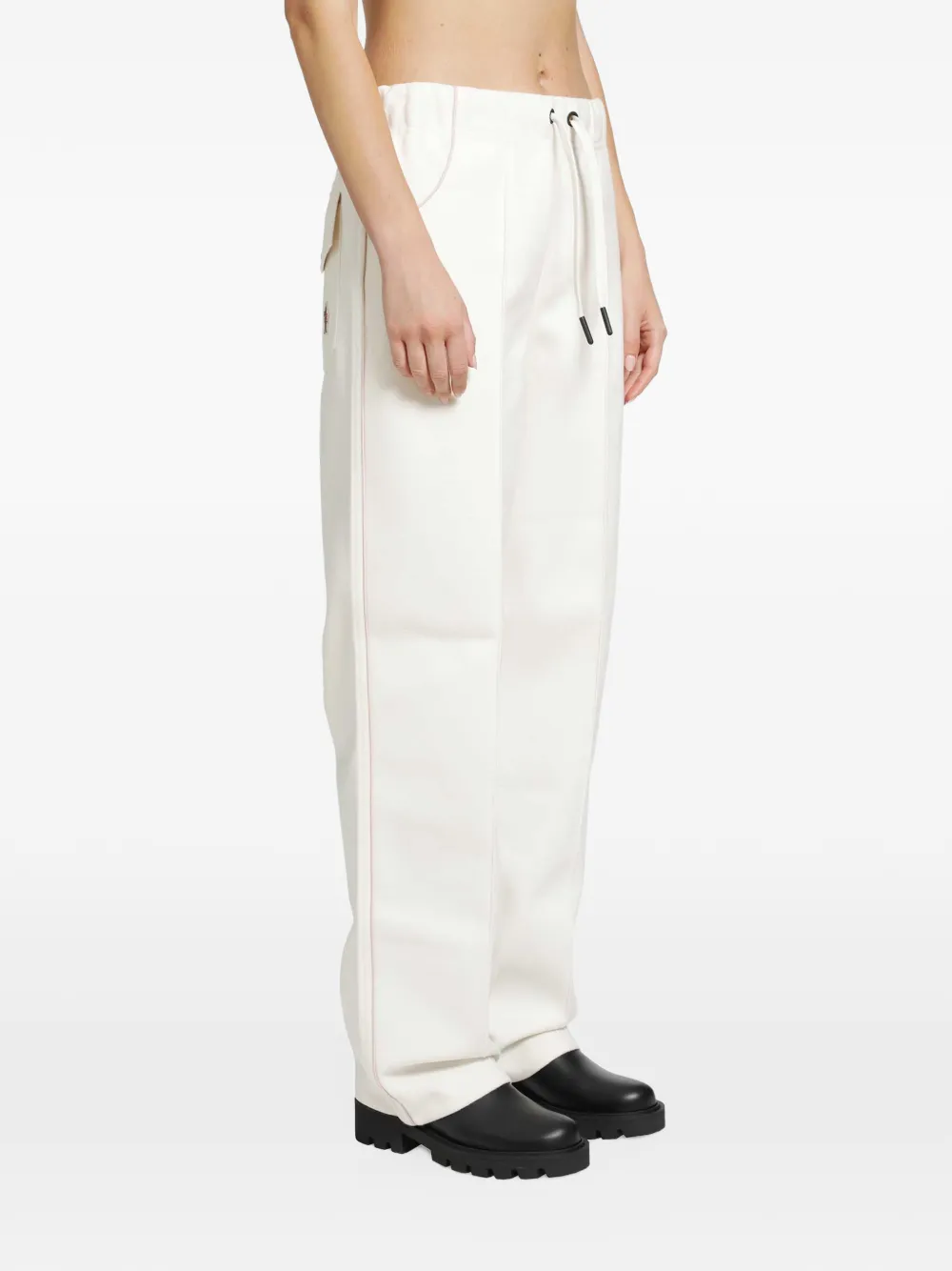 Moncler Grenoble Straight broek met trekkoord Wit