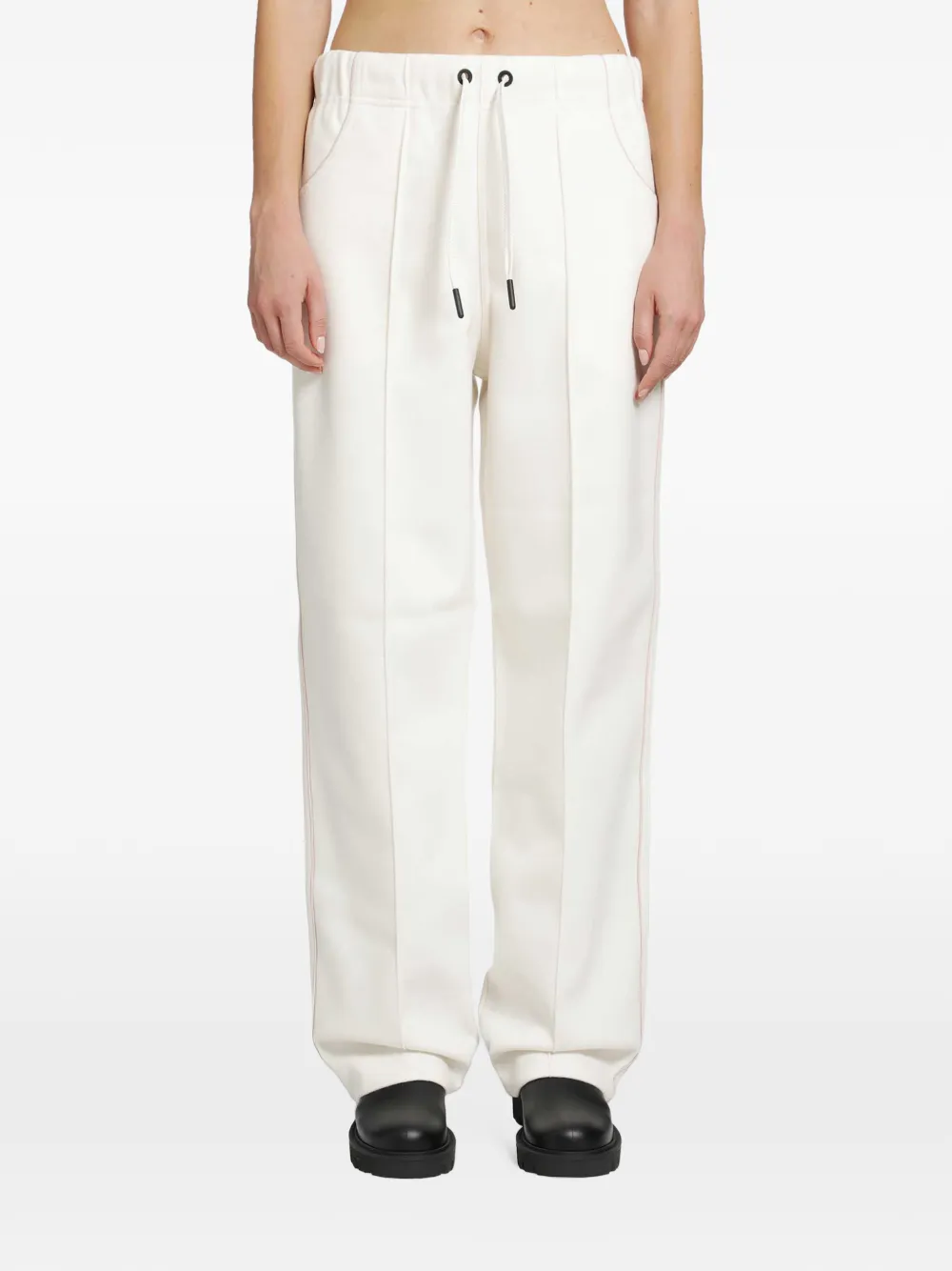 Moncler Grenoble Straight broek met trekkoord Wit