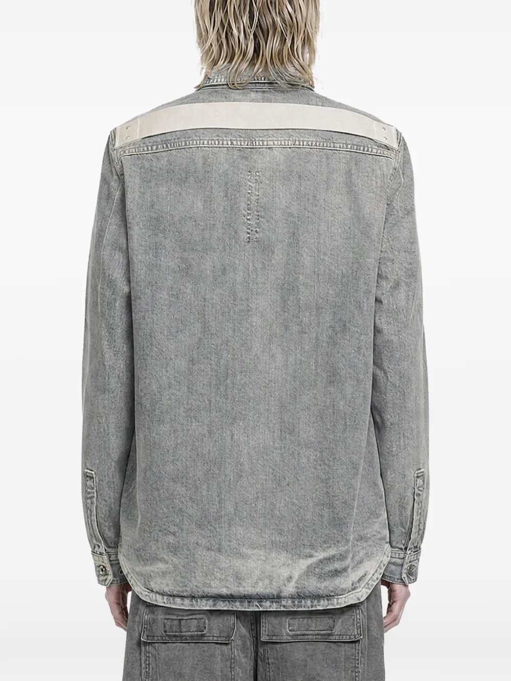 Rick Owens DRKSHDW Denim jack met band van webbing Blauw