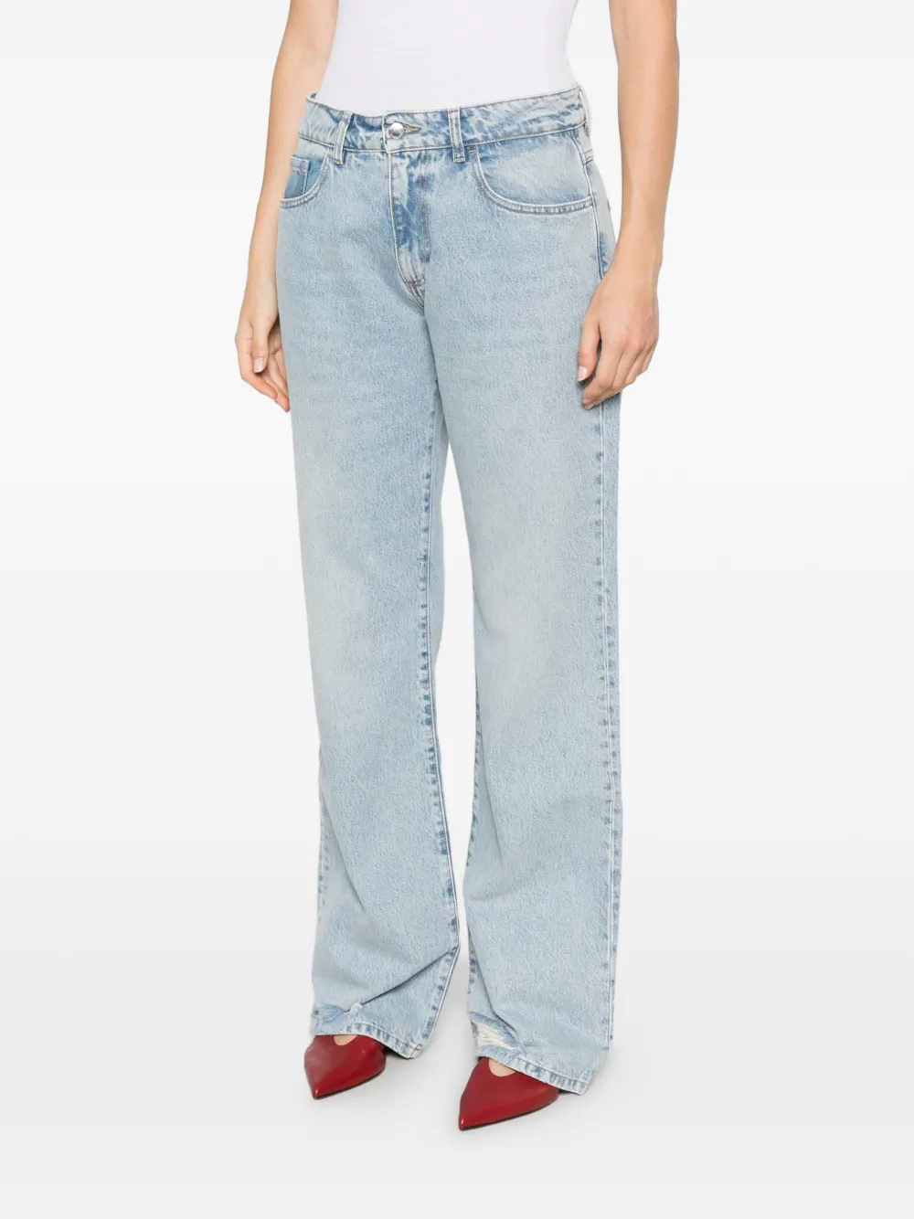 ICON DENIM Iris jeans met gerafelde zoom Blauw