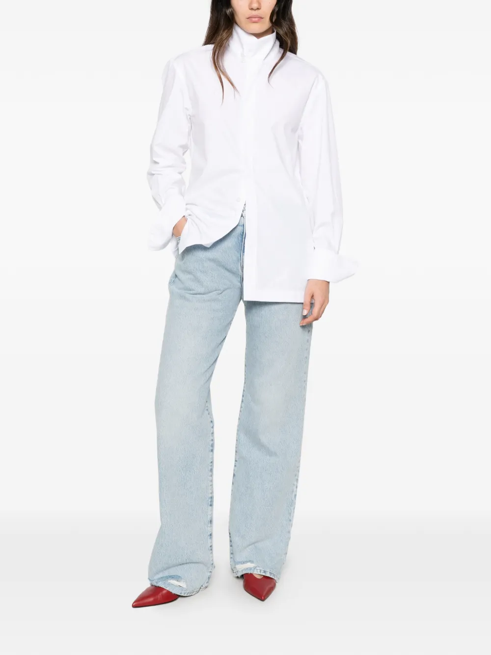 ICON DENIM Iris jeans met gerafelde zoom Blauw