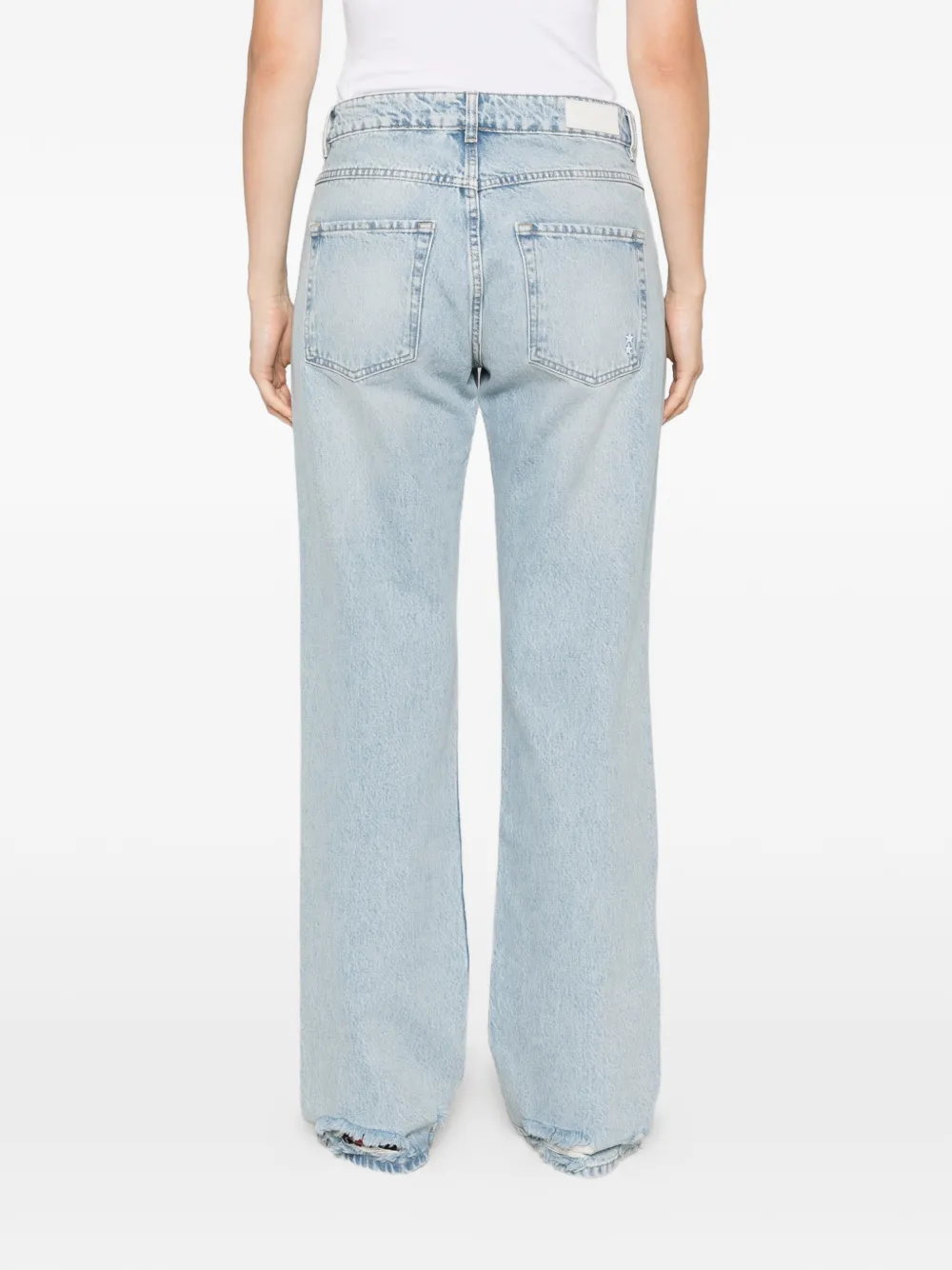ICON DENIM Iris jeans met gerafelde zoom Blauw