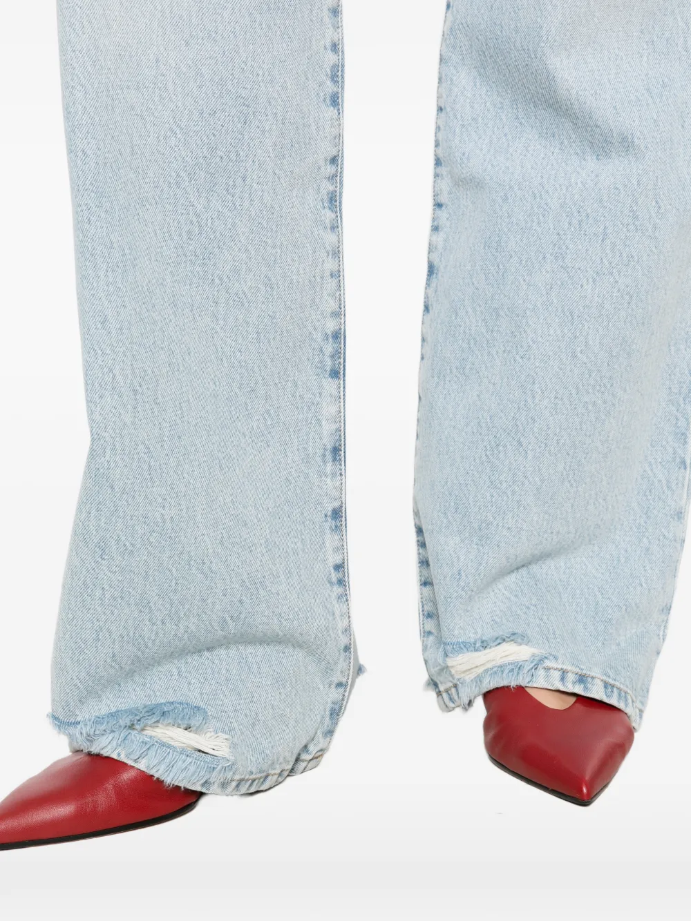 ICON DENIM Iris jeans met gerafelde zoom Blauw