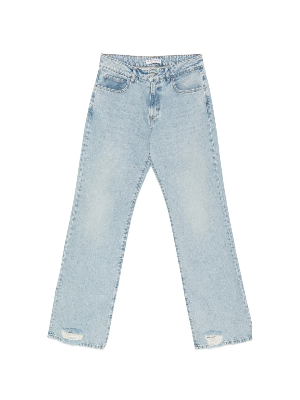 ICON DENIM Iris distressed-hem jeans - Blau