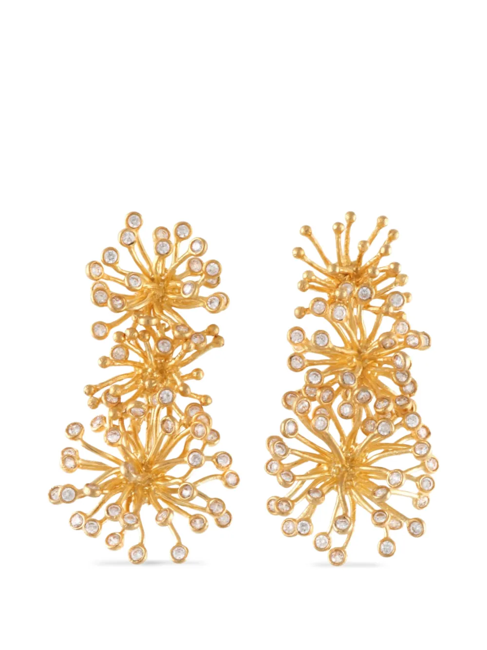 Joanna Laura Constantine Pollen stone-embellished dangling earrings - Gold