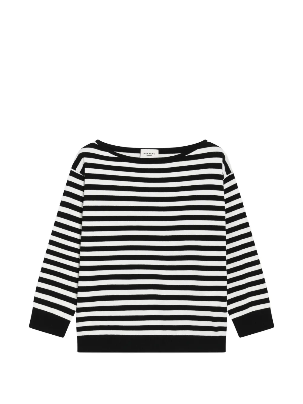 Weekend Max Mara striped boat-neck sweater - Nero