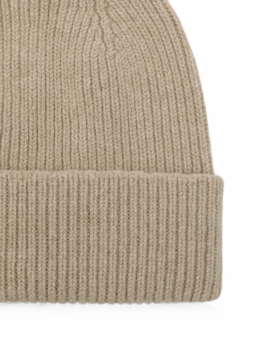 Le Bonnet Ribgebreide muts Beige