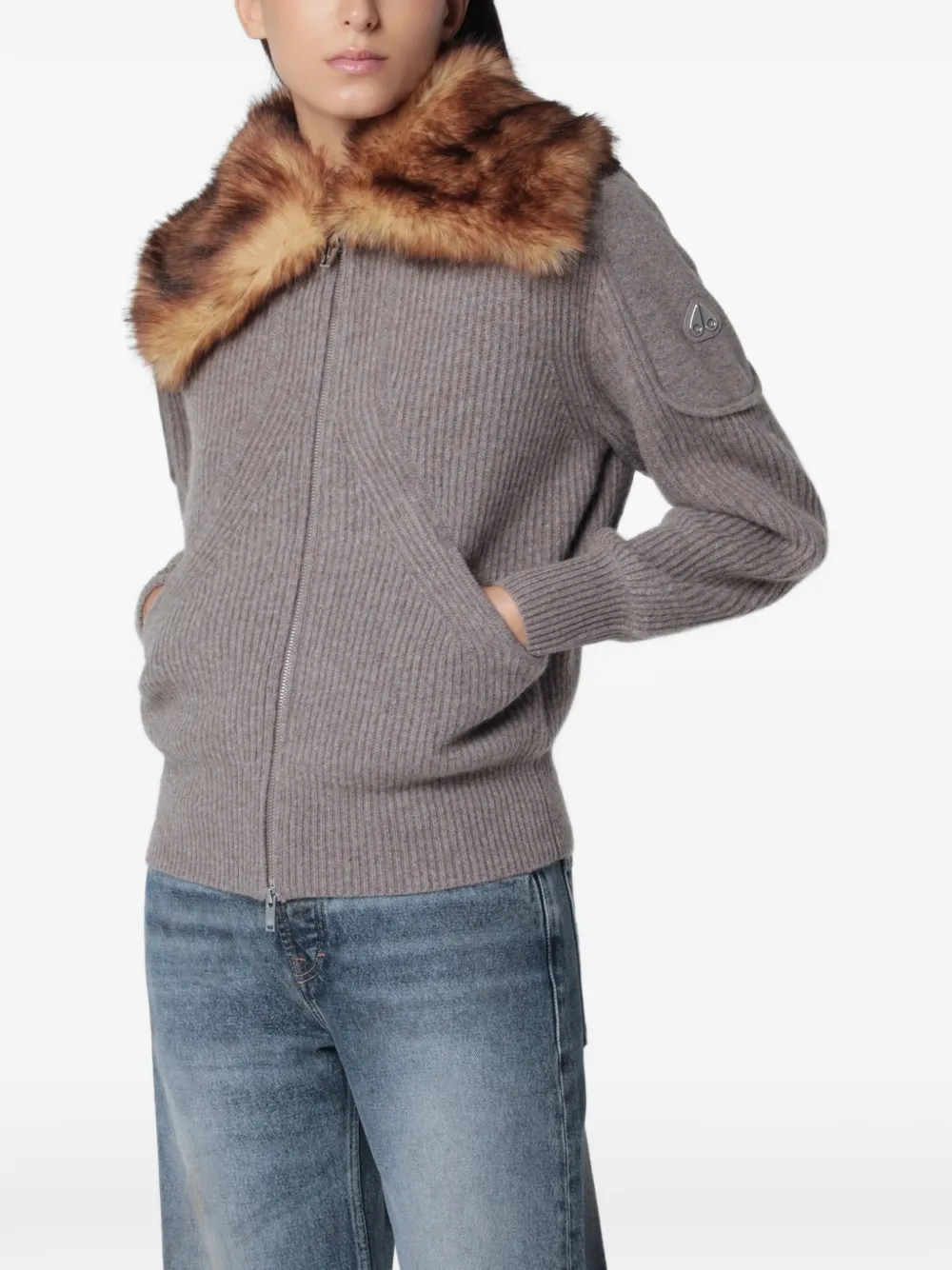Moose Knuckles cardigan Corina à fermeture zippée - Gris Moose Knuckles cardigan Corina à fermeture zippée - Gris