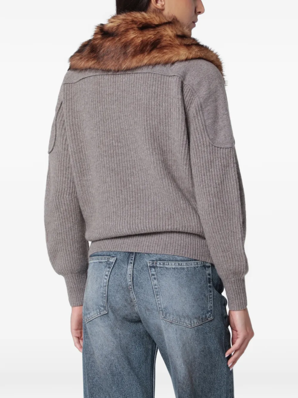 Moose Knuckles Corina zip-up cardigan Grijs