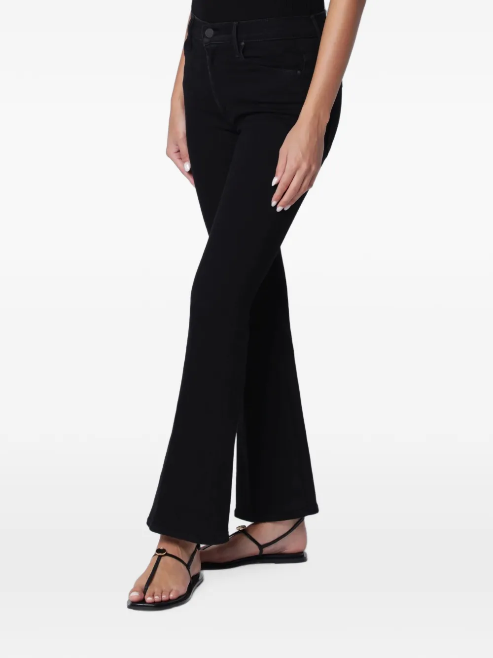 MOTHER The Weekender jeans met franje Zwart