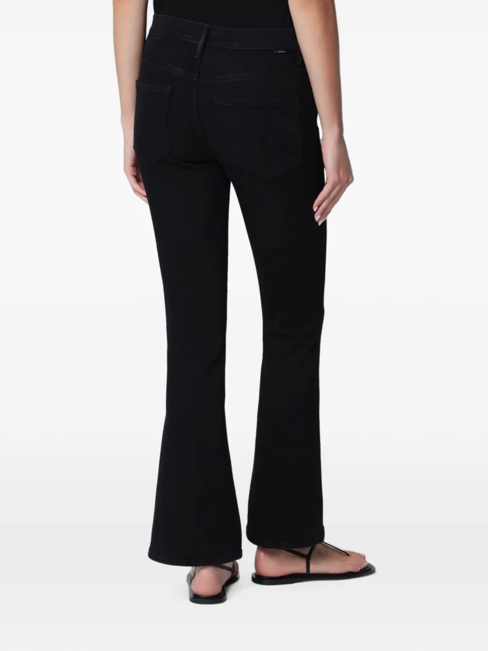 MOTHER The Weekender jeans met franje Zwart