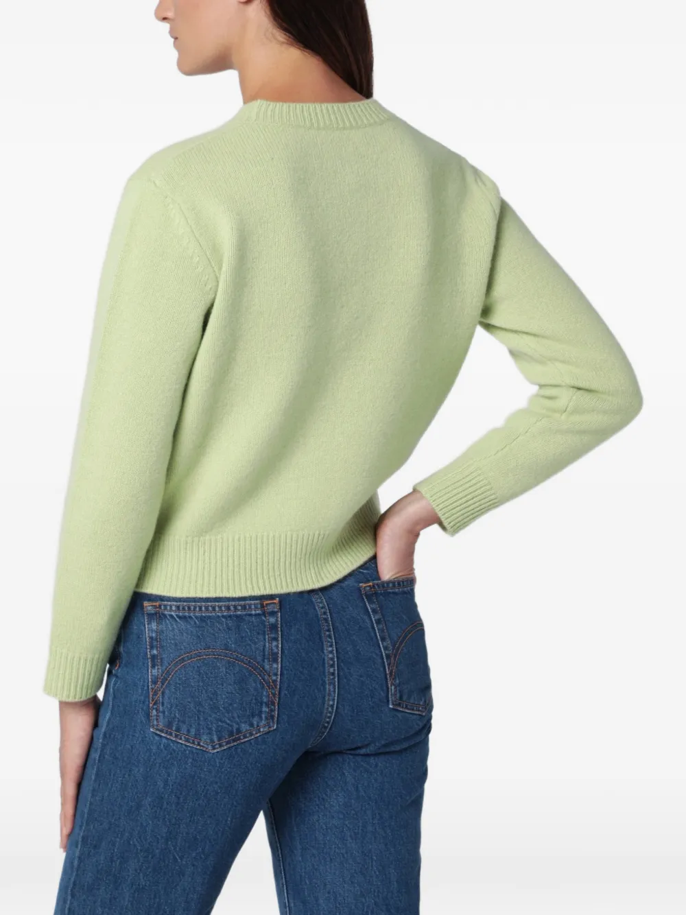 A.P.C. Trui met geborduurd logo Groen
