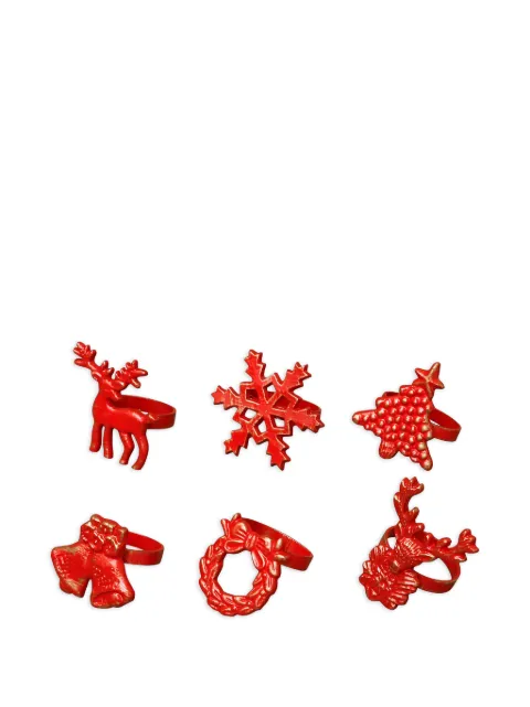 Chehoma christmas-motif napkin ring (set of six)