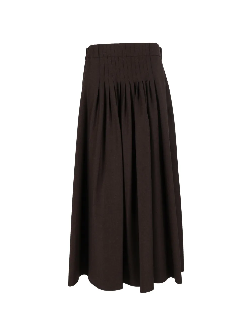 Weekend Max Mara Ovest pleated midi skirt - Braun