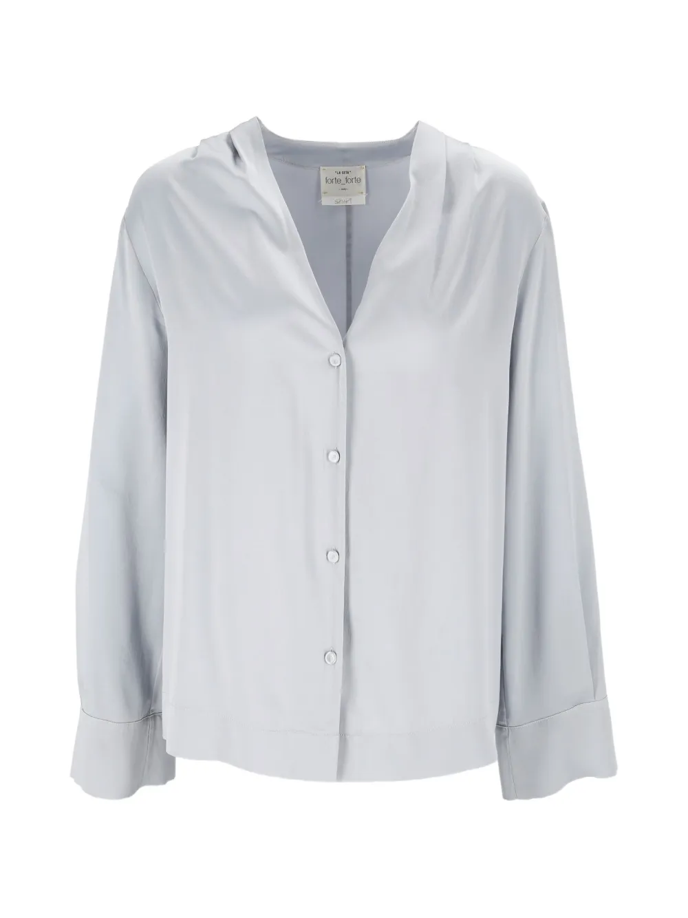 Forte Forte long-sleeve silk shirt - Gris Forte Forte long-sleeve silk shirt - Gris