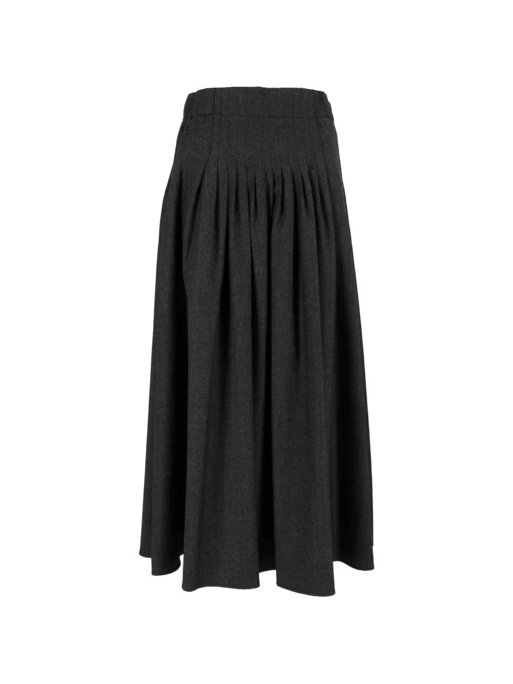 Weekend Max Mara stretch wool flannel skirt - dark grey - Grigio