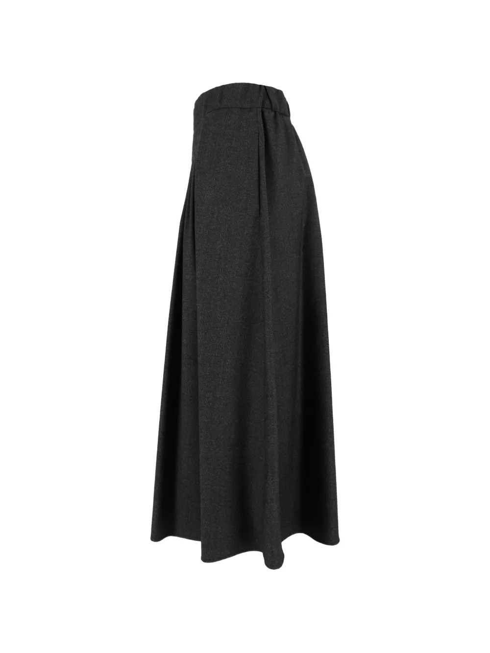 Weekend Max Mara stretch wool flannel skirt dark grey Grijs
