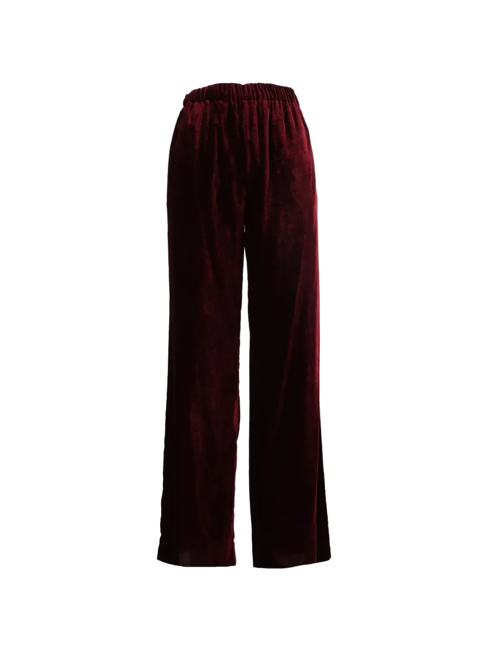 Weekend Max Mara velvet palazzo trousers bordeaux Rood