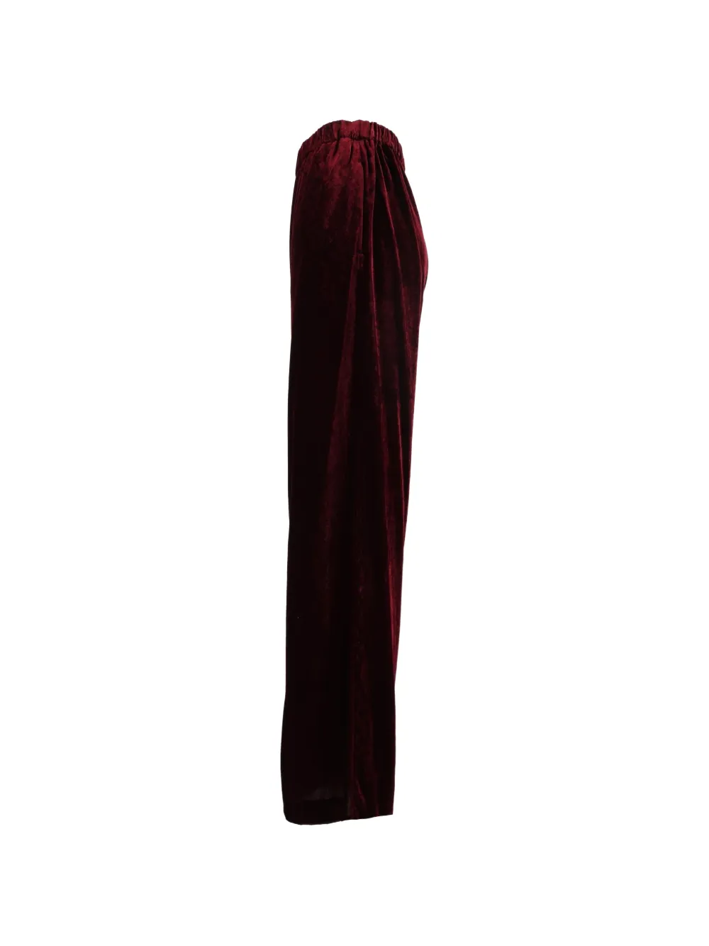 Weekend Max Mara velvet palazzo trousers bordeaux Rood