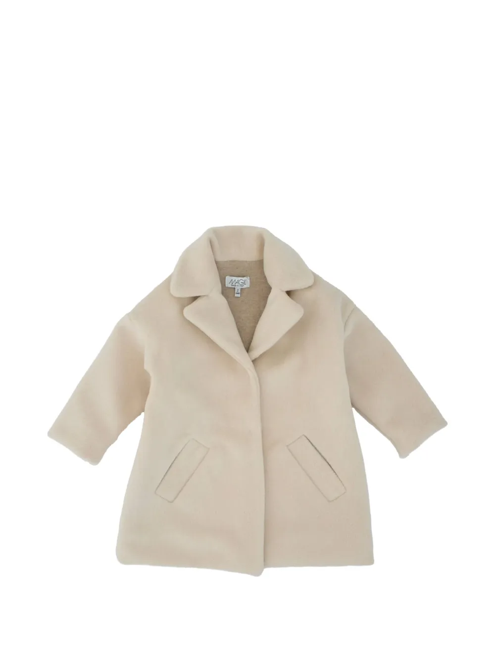 MAGIL embroidered notched-lapel coat - Toni neutri
