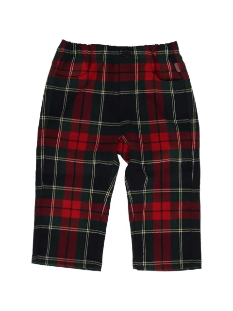 Il Gufo Christmas tartan-check trousers