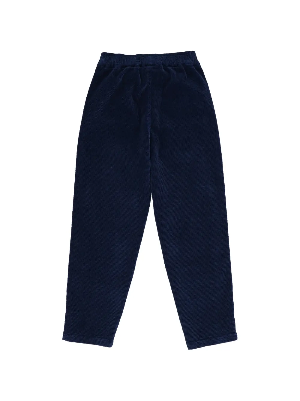 Il Gufo Broek met elastische taille en ribfluweel-effect Blauw