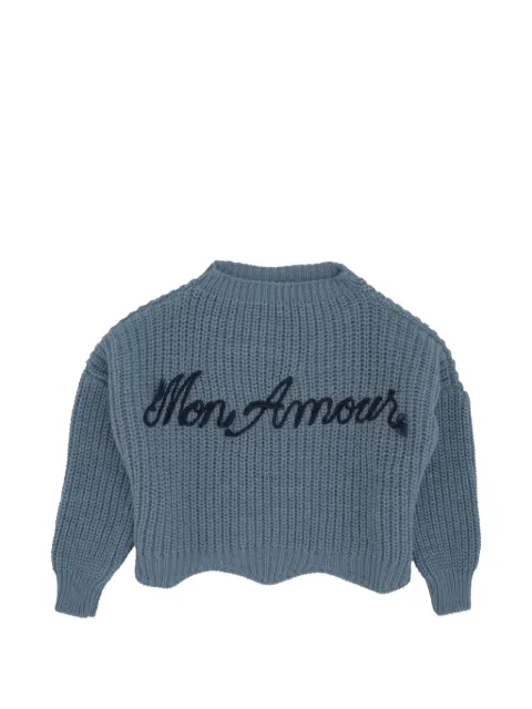 MAGIL  embroidered chunky-knit sweater