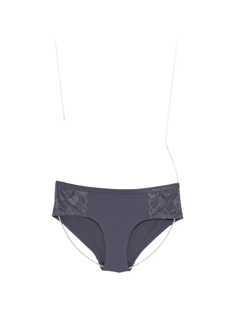 Marc O'Polo lace-panelled briefs - Grigio