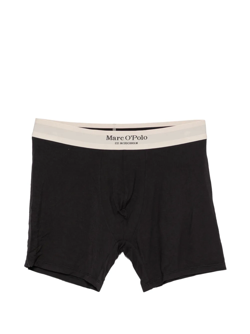 Marc O'Polo Drie boxershorts met logoband Zwart