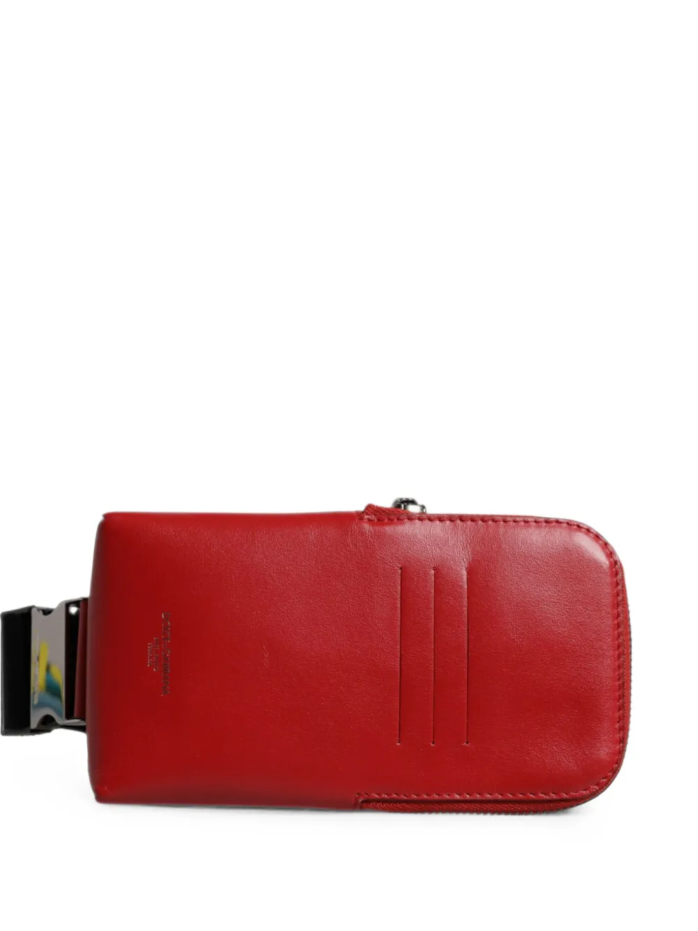 Dolce & Gabbana logo-print zip-around satchel bag - Rosso
