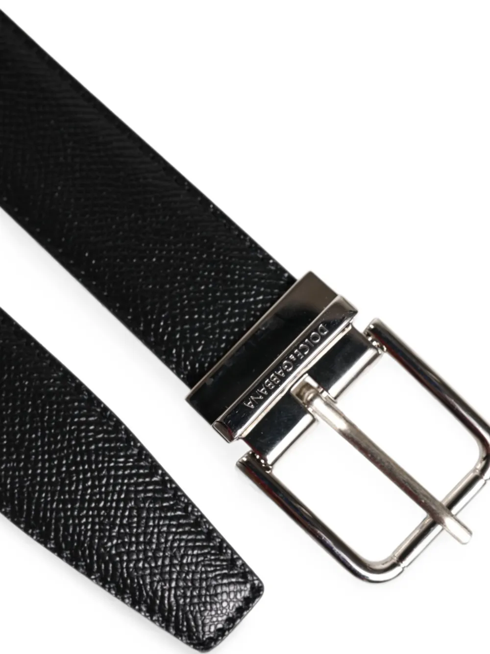 Dolce & Gabbana Leren gespriem Zwart