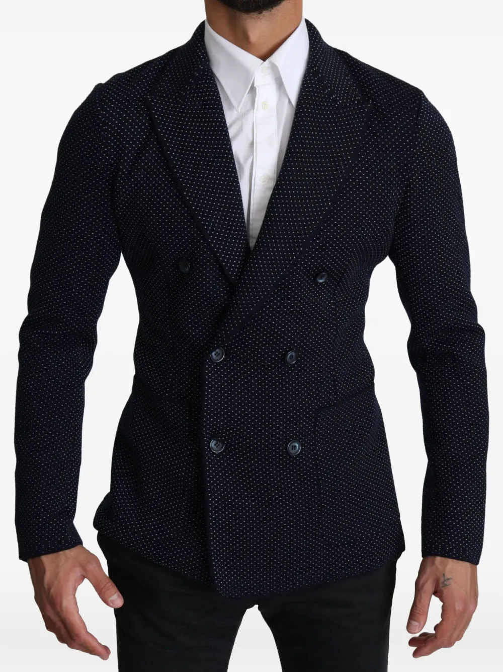 Dolce & Gabbana polka-dot double-breasted blazer