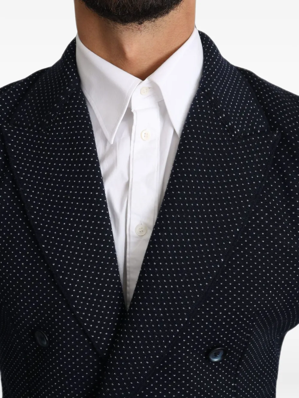 Dolce & Gabbana Blazer met dubbele rij knopen Blauw