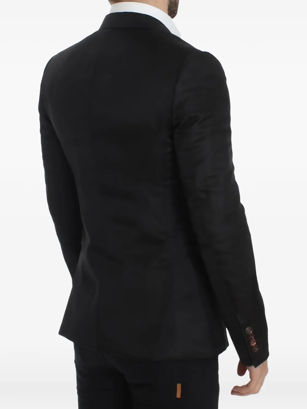Dolce & Gabbana notch-lapel slim-fit blazer Zwart