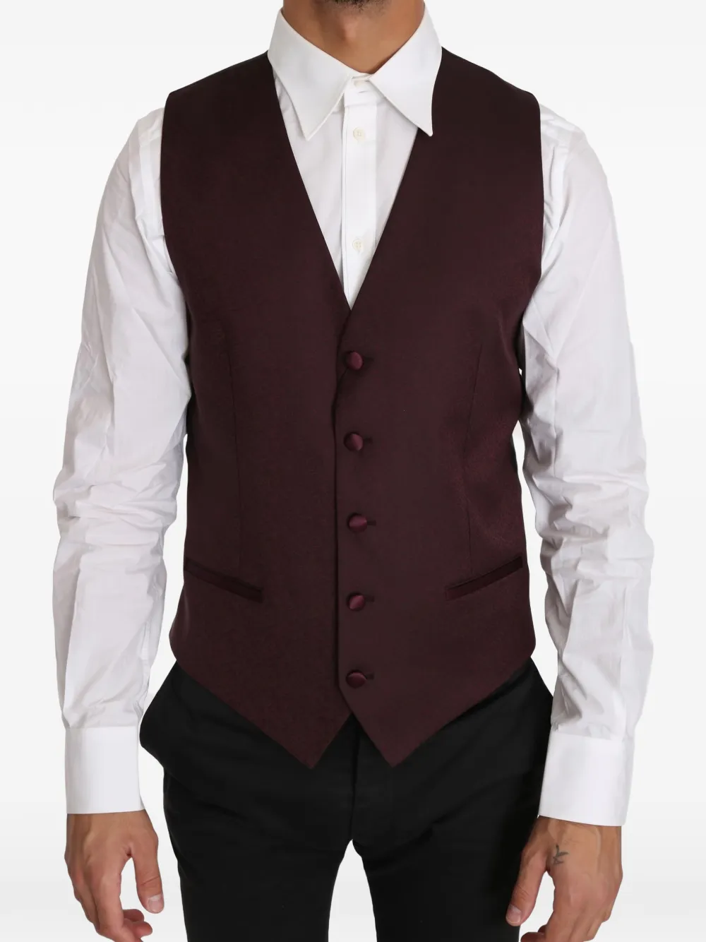 Dolce & Gabbana Gilet met structuurpatroon Paars