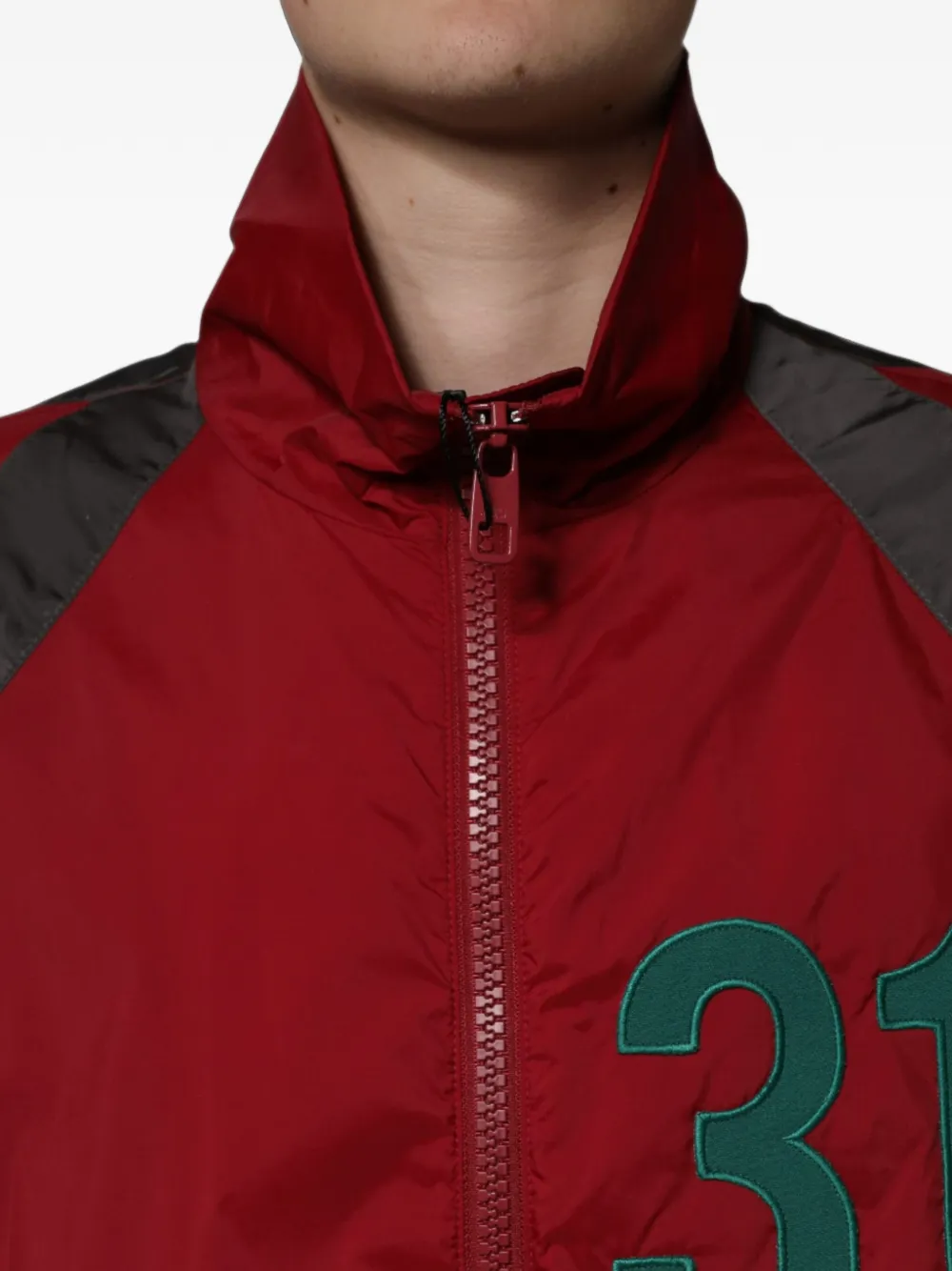 Dolce & Gabbana Jack met chevron-detail en rits Rood