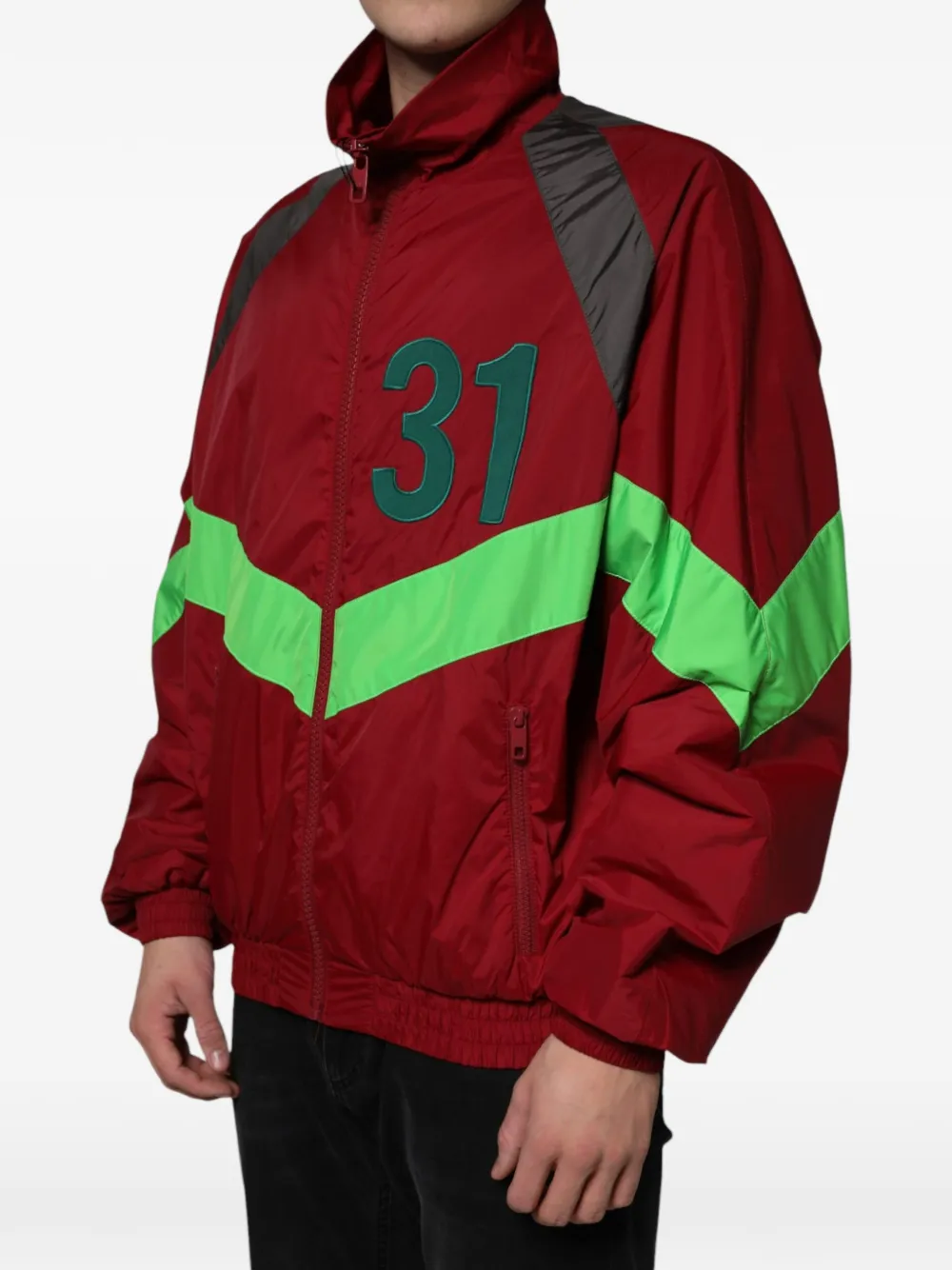 Dolce & Gabbana Jack met chevron-detail en rits Rood