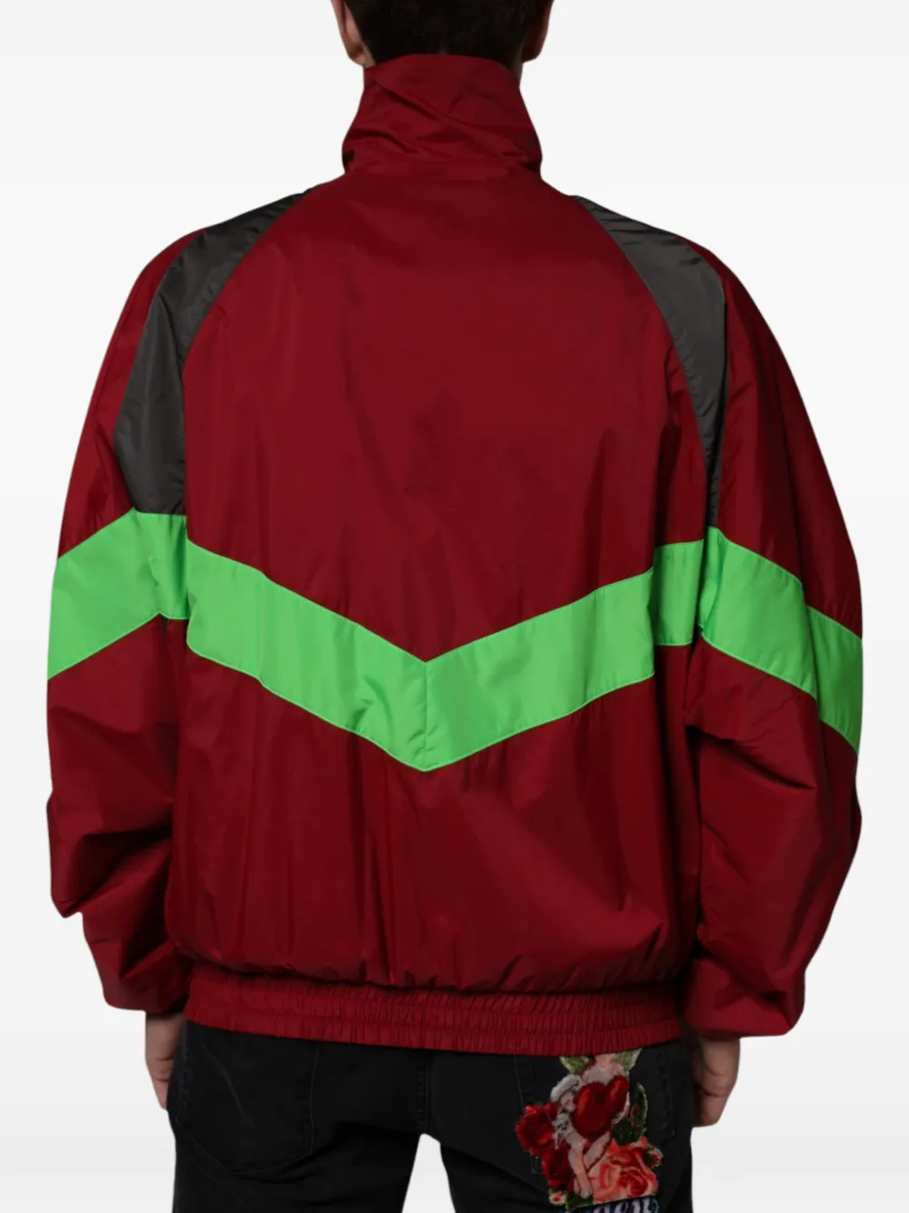 Dolce & Gabbana Jack met chevron-detail en rits Rood