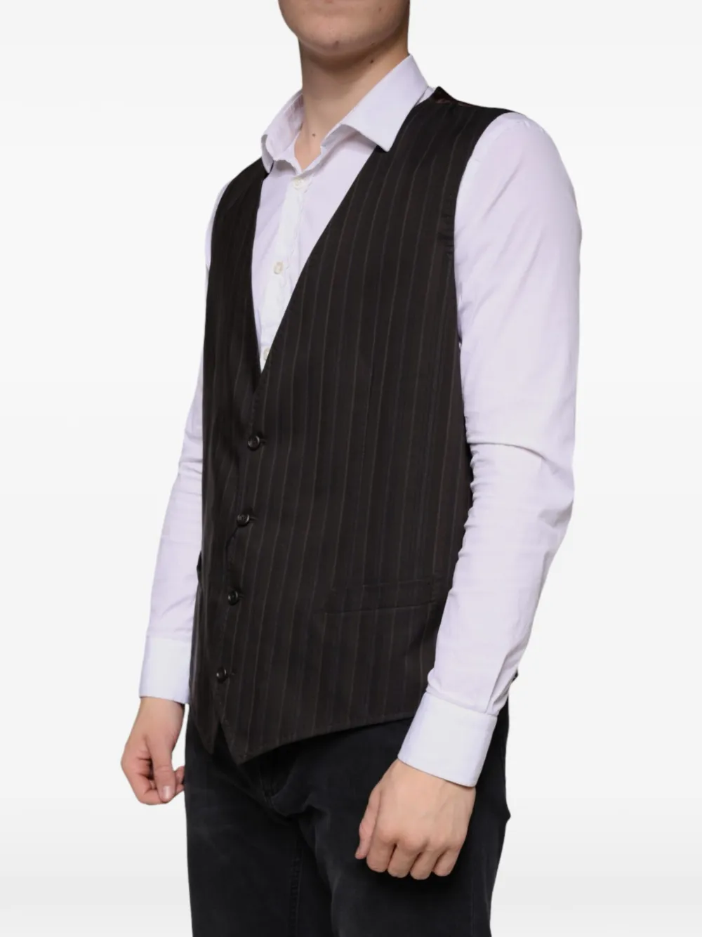 Dolce & Gabbana Gilet met krijtstreep Zwart