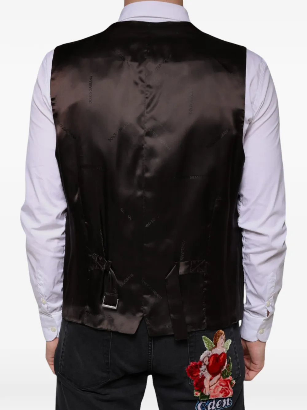 Dolce & Gabbana Gilet met krijtstreep Zwart