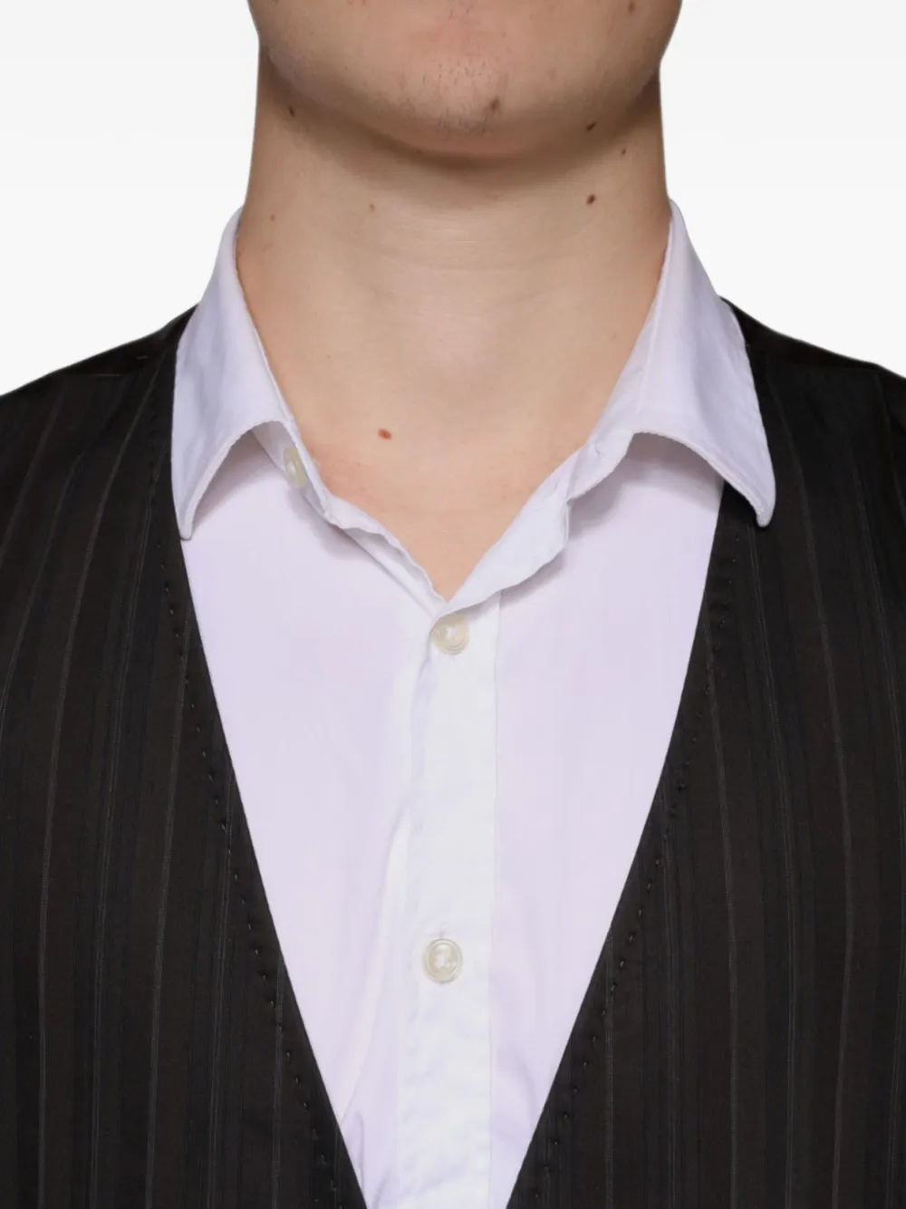 Dolce & Gabbana Gilet met krijtstreep Zwart
