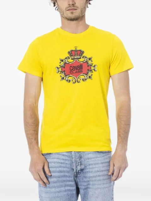 Cavalli Class crest-print T-shirt