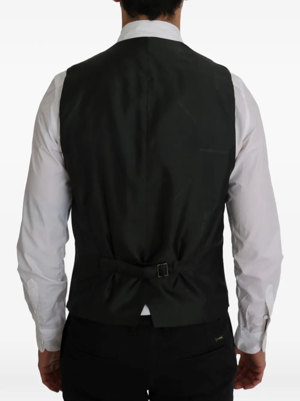 Dolce & Gabbana pinstripe-pattern waistcoat Zwart