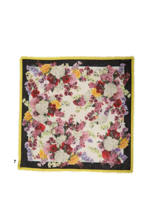 Dolce & Gabbana floral-print frayed scarf