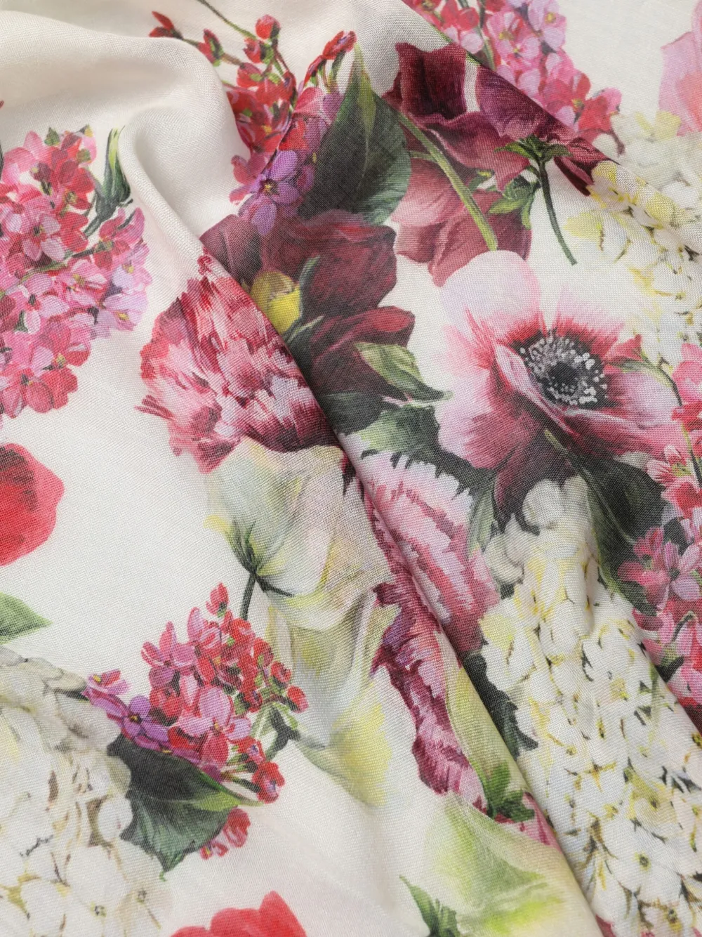 Dolce & Gabbana Sjaal met bloemenprint Zwart