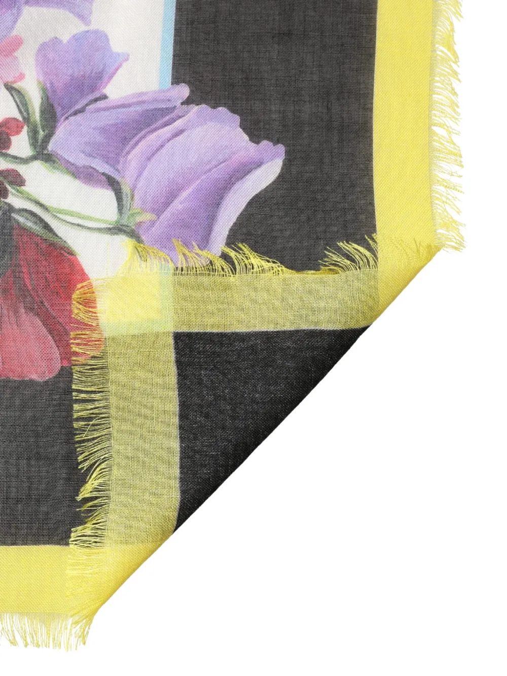 Dolce & Gabbana Sjaal met bloemenprint Zwart