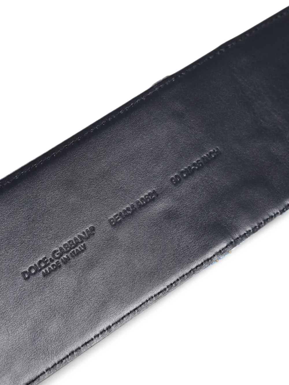 Dolce & Gabbana two-tone denim belt Blauw
